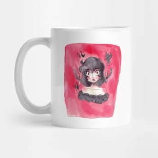 Lady Wearing Black Mug